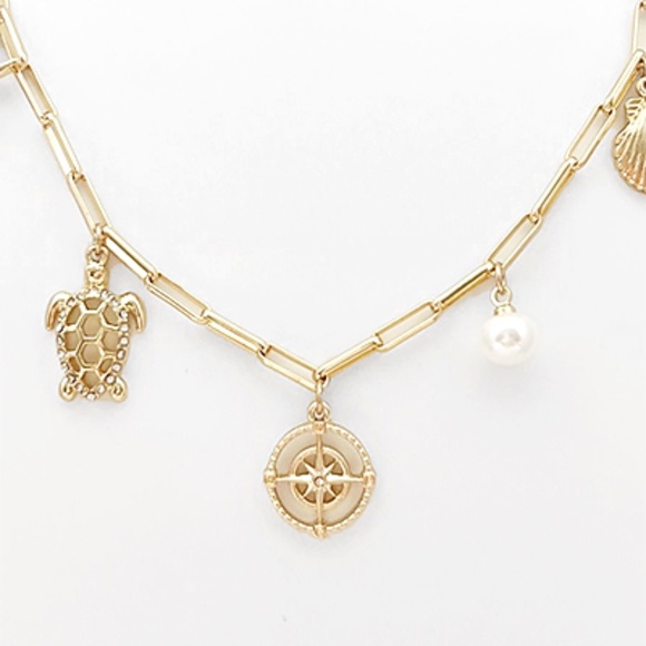 Sealife Multi Charm Necklace - Picture 2 of 2